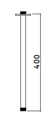 Support de plafond Waterevolution Flow 40 cm Chrome T16454001