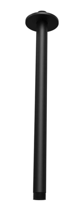 Waterevolution flow bras de douche à fixer au plafond 50cm noir mat T164550PR - Productafbeelding
