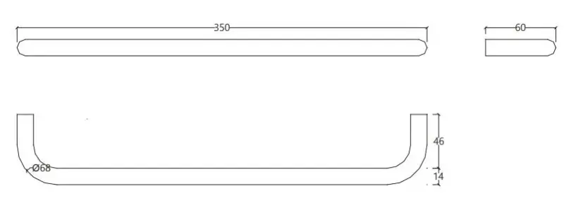 Waterevolution flow porte-serviettes 35cm tout inox A111IE