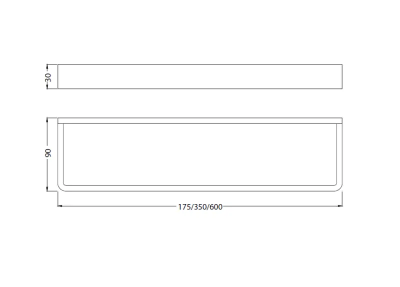 Waterevolution Deep Porte-serviettes profond 60 cm Blanc mat A212BR