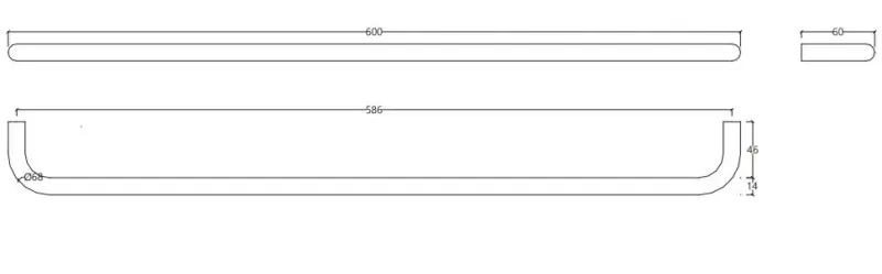 Waterevolution flow porte-serviettes 60cm Chromé A11201