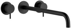 Waterevolution Flow Mitigeur lavabo encastré 3 trous noir mat avec bec 25 T1163FPR-25