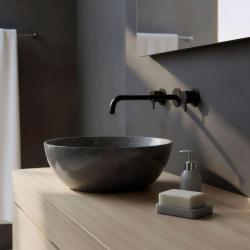 Waterevolution Flow Mitigeur lavabo encastré 3 trous noir mat avec bec 25 T1163FPR-25