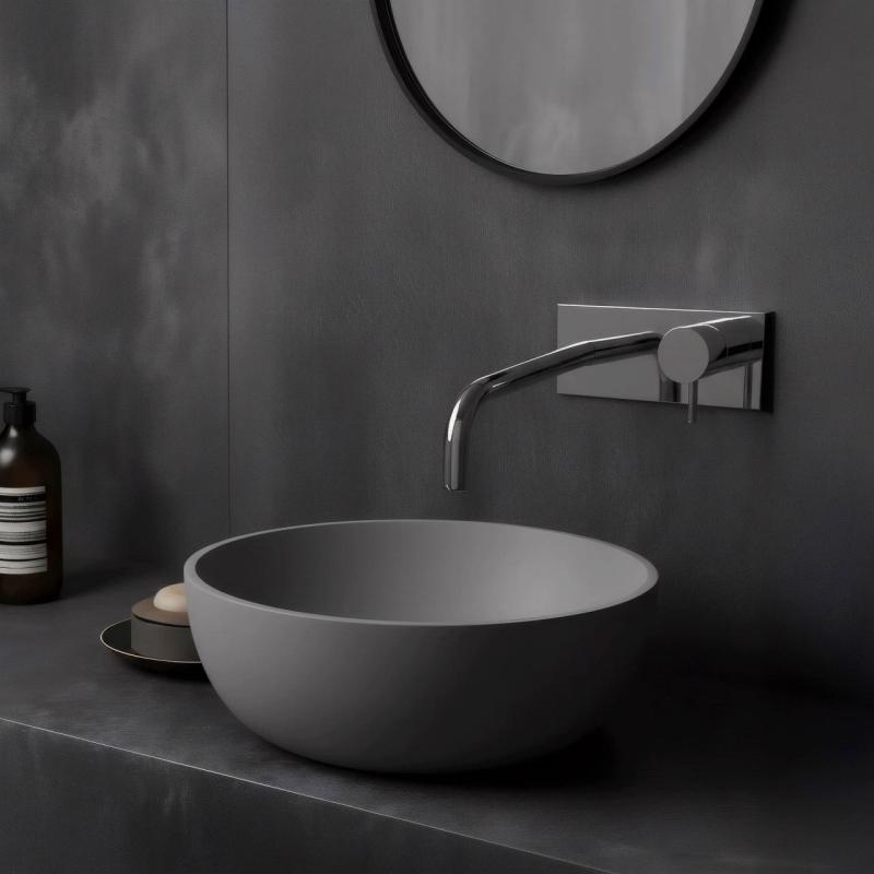 Waterevolution Flow Mitigeur de lavabo encastrable avec plaque et bec 21cm Chrome T1161B01-21