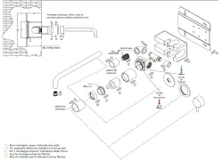 Waterevolution Flow mitigeur de lavabo à encastrer avec plaque  blanc mat et bec 15cm T1161BBR-15