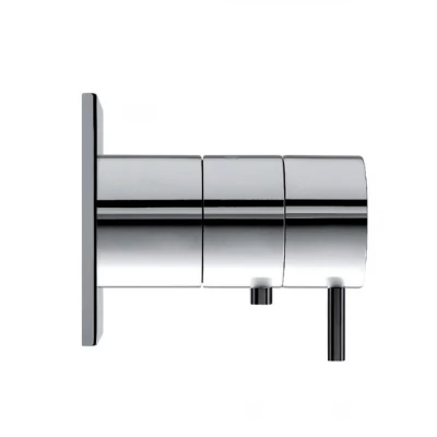 Waterevolution Flow thermostat de douche encastré rosace ronde chrome T142TB01