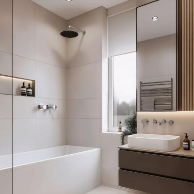 Waterevolution Flow thermostat de douche encastré rosace ronde chrome T142TB01