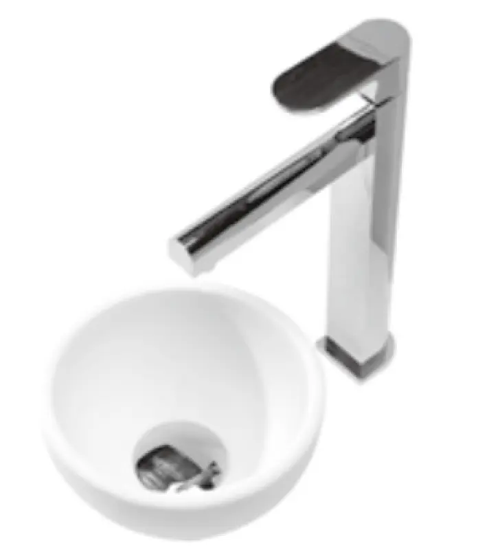 Lavabo Solid S extra petit, en Solid Surface, rond, 20 x 20 x 11 cm, blanc mat, 1208852722