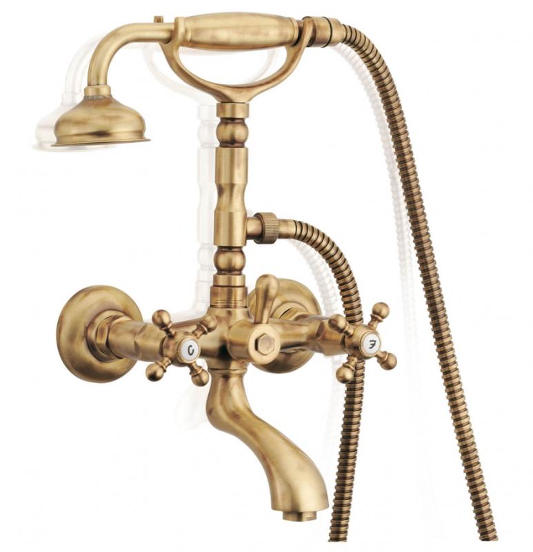 PB robinet classique apparent pour baignoire avec boutons chromés, douchette incluse 1208855152