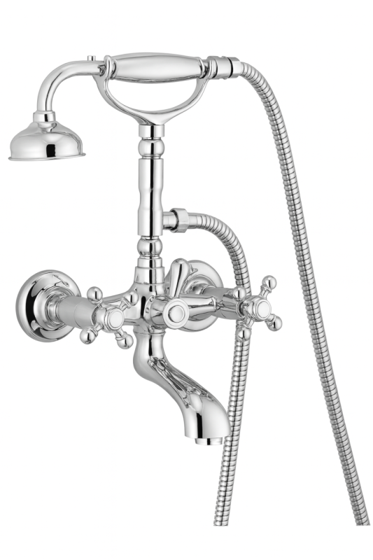 PB robinet classique apparent pour baignoire avec boutons chromés, douchette incluse 1208855152
