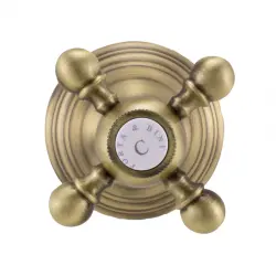 PB Classic Robinet d'arrêt encastré avec manette croisillon Bronze 1208855572