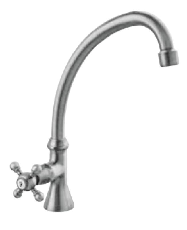 PB Classic Robinet de lavabo avecmanette croisillon eau froide avec bec haut Bronze 1208855662