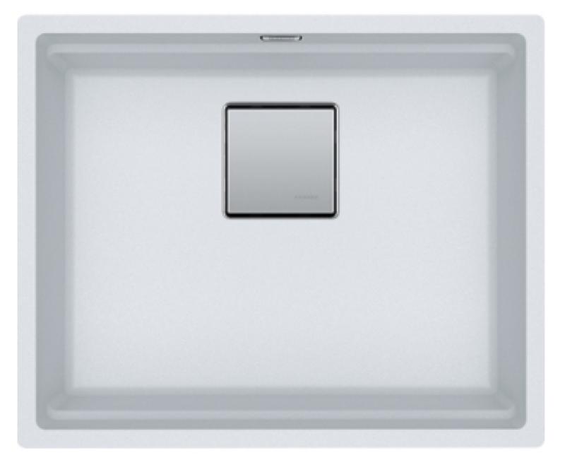 Franke Cube KNG 110.52 évier 52x42 granit blanc sous plan 125.0512.506