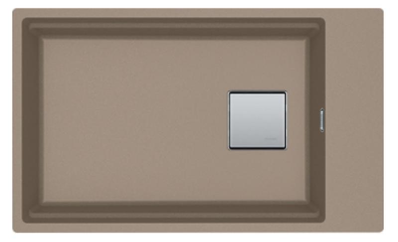 Franke Kubus KNG 110.62 évier 72x42 sous plan en granit taupe avec banc de trou pour robinet 125.0512.516