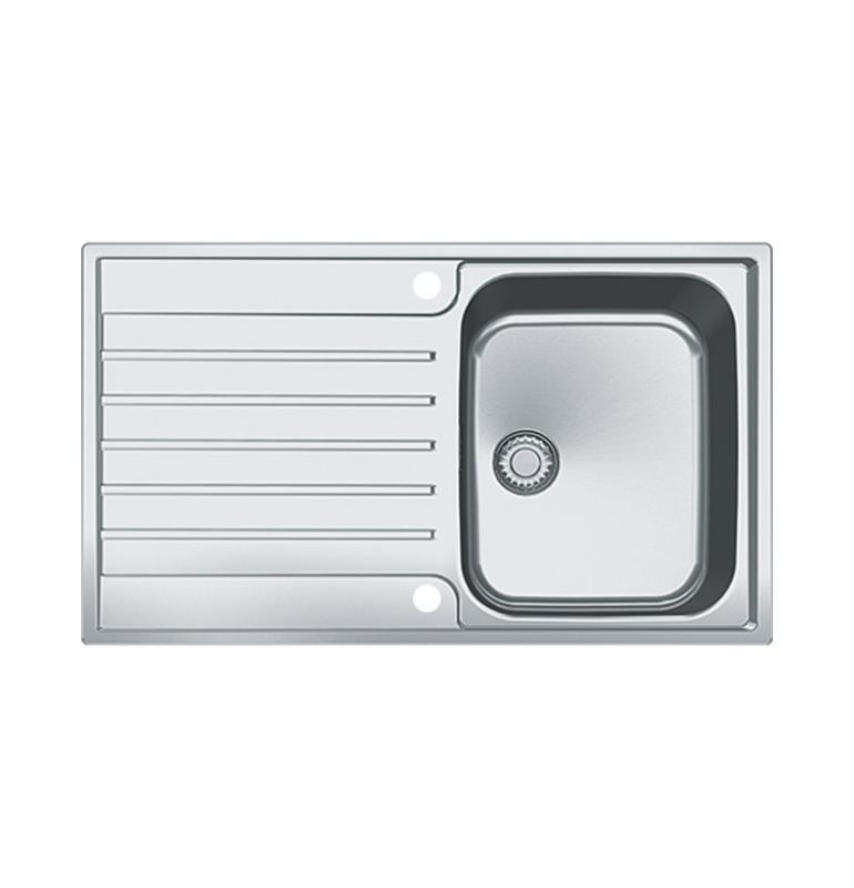 Évier en inox Franke Argos AGX 211-86 avec égouttoir, montage affleurant, 860x510, référence 127.0380.403