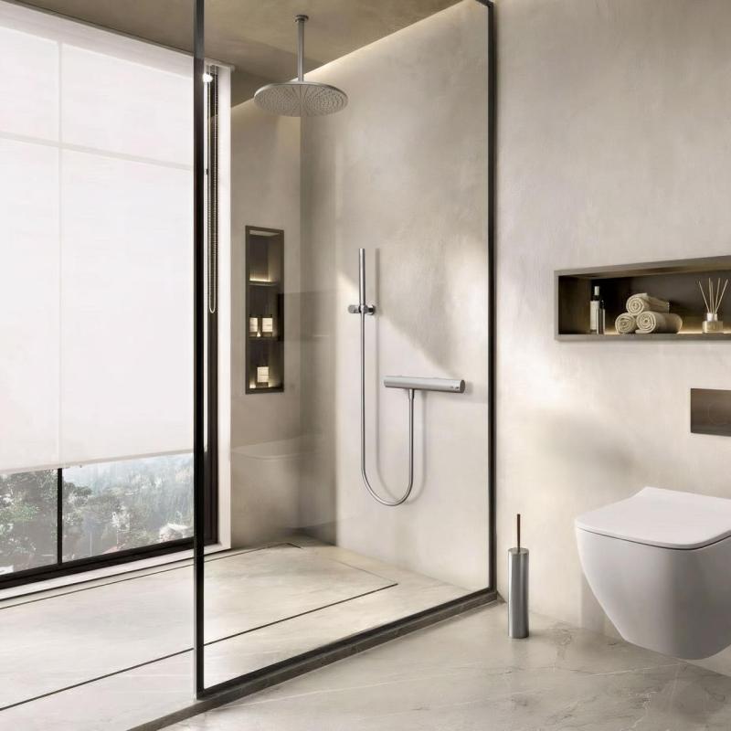 Waterevolution Flow mitigeur thermostatique de douche avec accessoires en inox T140TIE