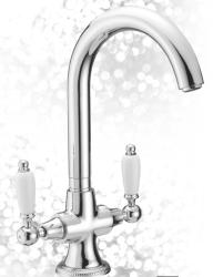 PB Robinet de cuisine classique avec poignées blanches Chrome 1208910882