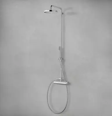 Combinaison de douche Waterrevolution Flow avec thermostat et douche à effet pluie Laiton brossé T141TBB