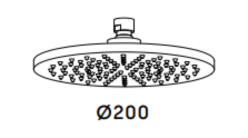 Waterevolution Flow Douche de tête 200mm Laiton brossé T1643LE