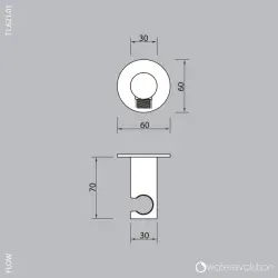 Waterevolution Flow raccord de baignoire avec connecteur mural Laiton brossé T1621LE