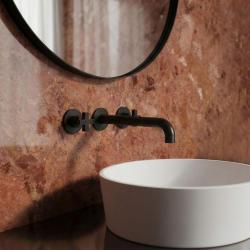 Waterevolution Cruz robinet de lavabo encastré 3 trous noir mat 1208916572