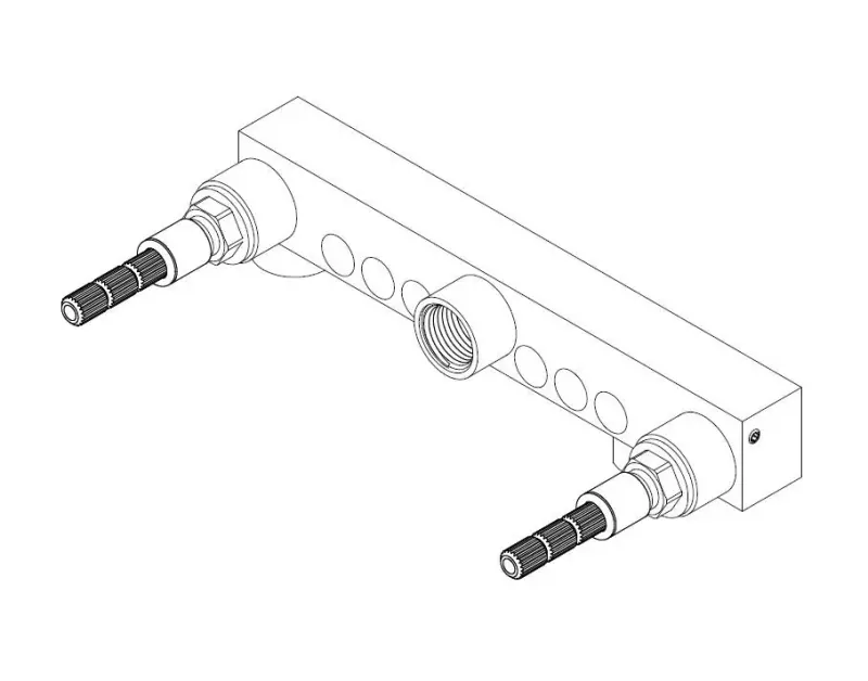 Waterevolution Cruz robinet de lavabo encastré 3 trous noir mat 1208916572