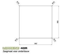 Lorreine 40SP Superplug évier en inox 40x40cm sous plan, à fleur de plan ou en surface 1208916662