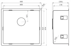Lorreine 40SP37 Superplug évier en inox 40x37 cm sous plan, à fleur de plan ou en surface 1208920518