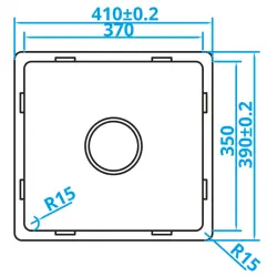 Caressi Basic Line évier en inox 37x35  sous plan, à fleur de plan ou en surface CABL37R15 1208920569