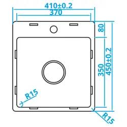 Caressi Basic Line évier en inox 41x45 sous plan, à fleur de plan ou en surface avec surface pour trou de robinetterie CABL37KR15 1208920570