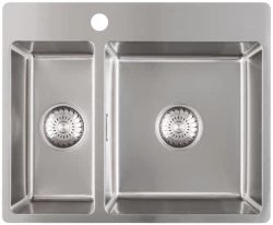 Caressi Basic Line évier en inox 45x57 à fleur de plan de travail ou en surface CABL1833KR15 1208920573