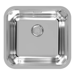 Caressi Basic Line évier en inox 44.4x41.4 sous plan, à fleur de plan ou en surface CABLPP39R50 1208920574