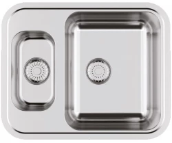 Caressi Basic Line évier en inox 46x56,5 àsous plan, à fleur de plan ou en surface CABLPP1532R50 1208920575