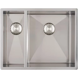 Caressi une cuve et demie inox CAPP1534R6R0 W34+B15xL40xD18.5cm sous plan, à fleur de plan ou en surface 1208920590