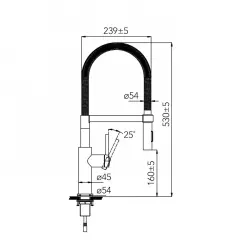 Caressi Mitigeur de cuisine en inox tout inox CA117I ECO 1208920633