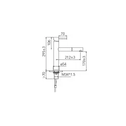 CARESSI Black Line mitigeur de cuisine avec bec extractible inox noir CA116BK U ECO 1208920652