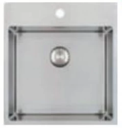 Caressi évier en inox avec trou de robinet CAPP45KR10 B49xL40xD18.5cm bouchon sans soudure 1208920667
