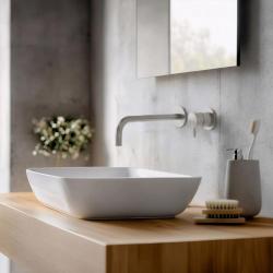 Robinet de lavabo encastré Watervolution Flow en acier inoxydable, longueur 21 cm T116BIEV2