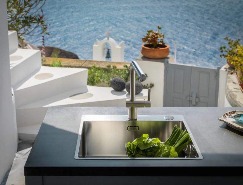 Franke Atlas Neo Robinet de cuisine bec pivotant Acier inoxydable115.0521.435