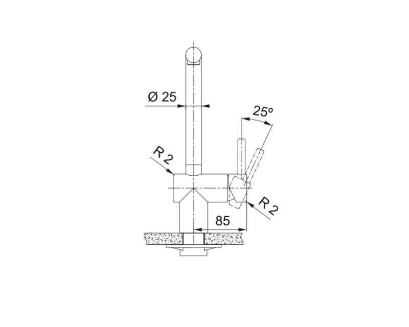 Franke Atlas Neo bec pivotant noir mat brossé 115.0550.424