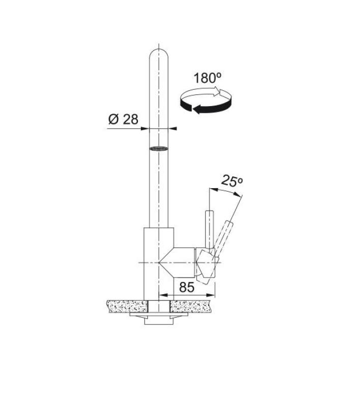 Franke Cube douchette extractible inox 115.0529.207