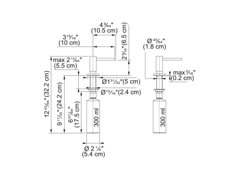 Franke Active Distributeur de savon encastrable chromé 119.0547.902