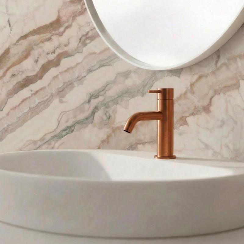 Waterevolution Flow basin tap PVD brushed copper T110CPE
