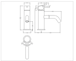 Waterevolution Robinet de lavabo Flow PVD brillant doré T110WGE