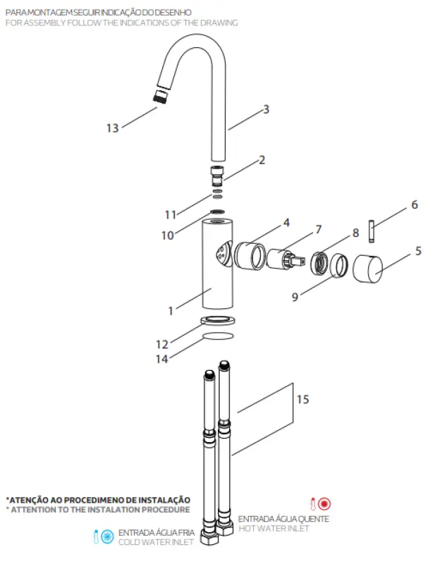 Waterevolution Flow Robinet de lavabo modèle haut chromé T1121F01