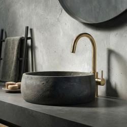 Waterevolution Flow robinet de lavabo modèle haut en laiton brossé T1121FULE