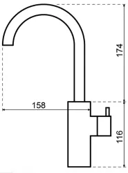 Waterevolution Flow mitigeur lavabo haut modèle PVD doré brossé T1121FWGE