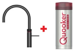 Quooker Fusion Round Black PRO3 Eau chaude, froide, bouillante 3FRBLK