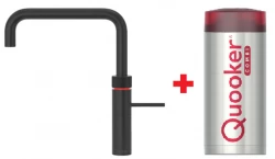 Quooker Fusion Square Noir COMBI+ Eau chaude, froide, bouillante 22+FSBLK