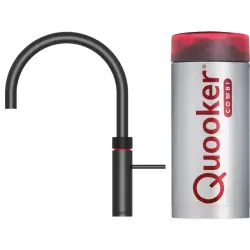Quooker Fusion Round Black COMBI+ Eau chaude, froide, bouillante 22+FRBLK